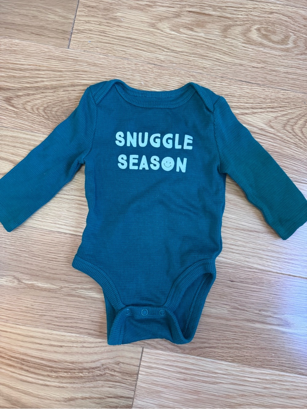 Snuggle Season Hunter Green Long-Sleeve Baby One-Piece